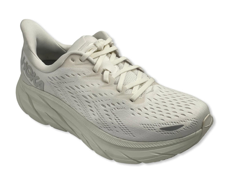 HOKA Clifton 8 Wide Runing Shoes For Women's In Pearl White