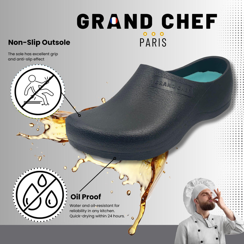 Grand Chef | Slip Resistant Clogs | Chef Shoes | Work Shoes | Nurse Shoes| Extra Insoles