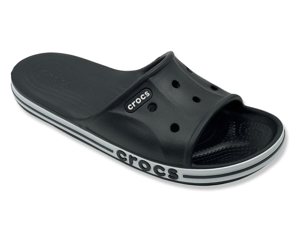 Crocs Bayaband Slide in Black and White For Men's