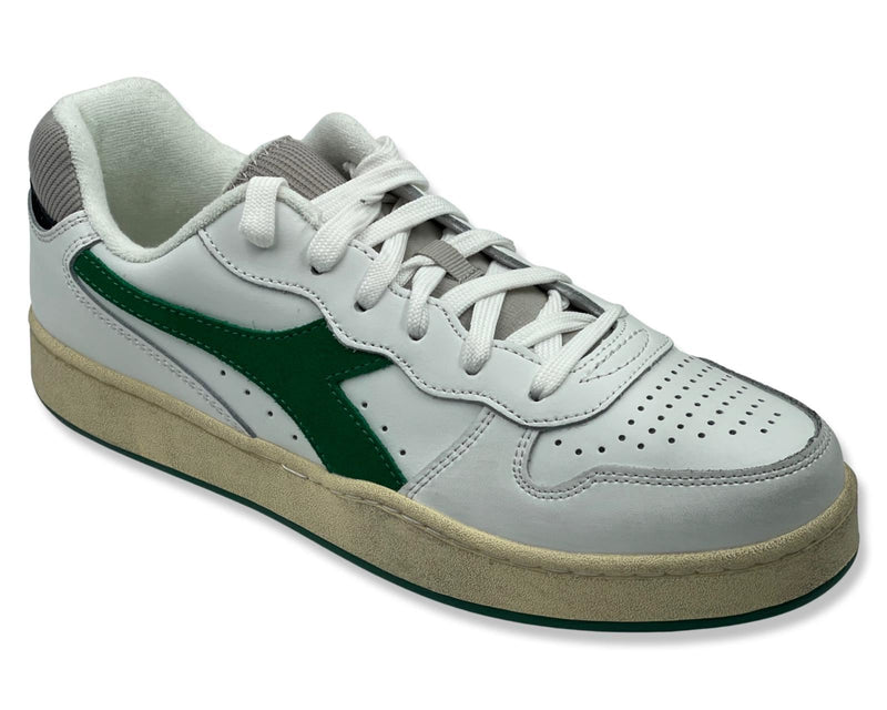 Diadora MI Basket Low sneakers In White & Green For Men's