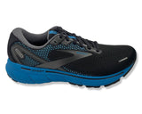 Brooks Ghost 14 Wide 2E Running Sneakers In Black & Blue For Men's