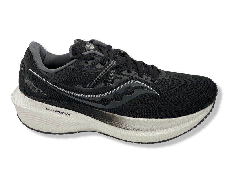 Saucony Triumph 20 WIDE Runing Shoes In Black\White For Men's