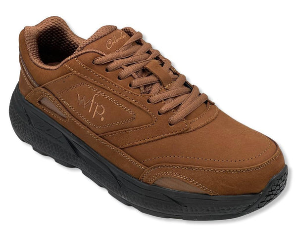 Columbus WFP Walking Shoes - Walking Boost Wide 4E Brown Suede