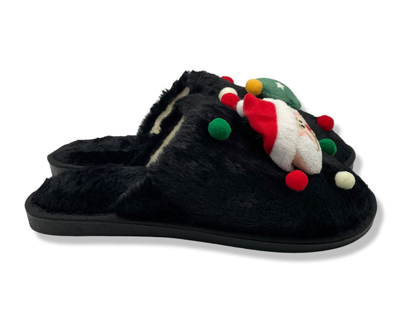 Merry Christmas Women's Slippers with Santa Claus design