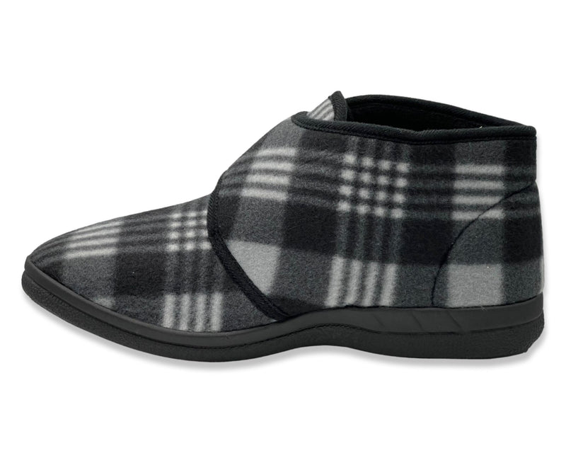 Gonen iconic Israeli Kipi winter slippers Men's velcro Black And White Checkerboard 42-46