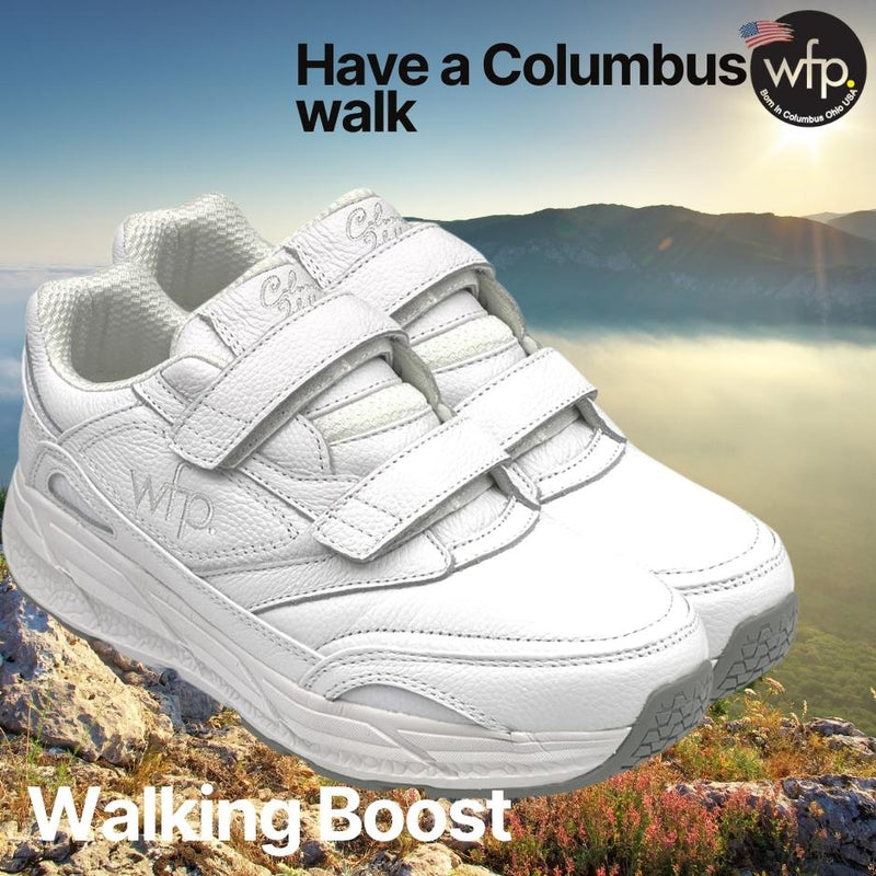 Columbus WFP Walking Boost Shoes for Women - Extra Comfortable Everyday Shoe w/Strap Closure