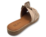 AeroFlexy 6201 Flower Women's Comfort Slide Sandals in Beige Color